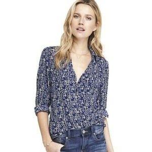 Blue and White Key Print Portofino Size Large